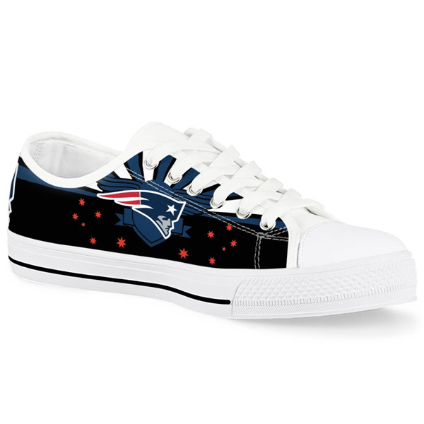 Women's New England Patriots Low Top Canvas Sneakers 007